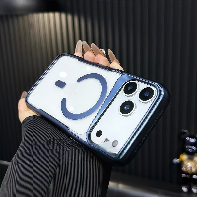 MagSafe Clear Armor Case for iPhone 17 / 17 Pro / 17 Pro Max – Electroplated Anti-Drop + Strong Magnetic Charging