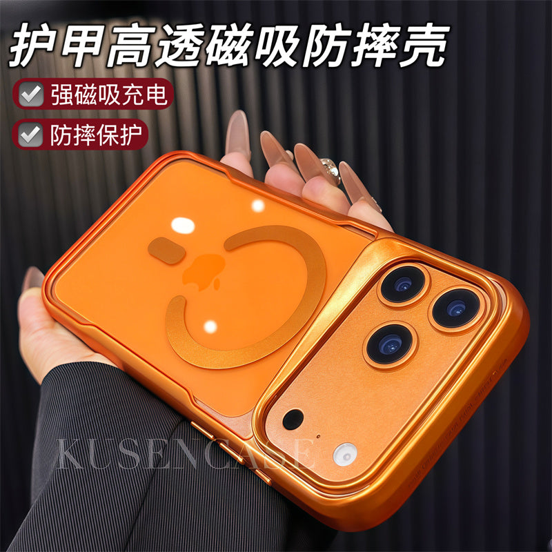 MagSafe Clear Armor Case for iPhone 17 / 17 Pro / 17 Pro Max – Electroplated Anti-Drop + Strong Magnetic Charging