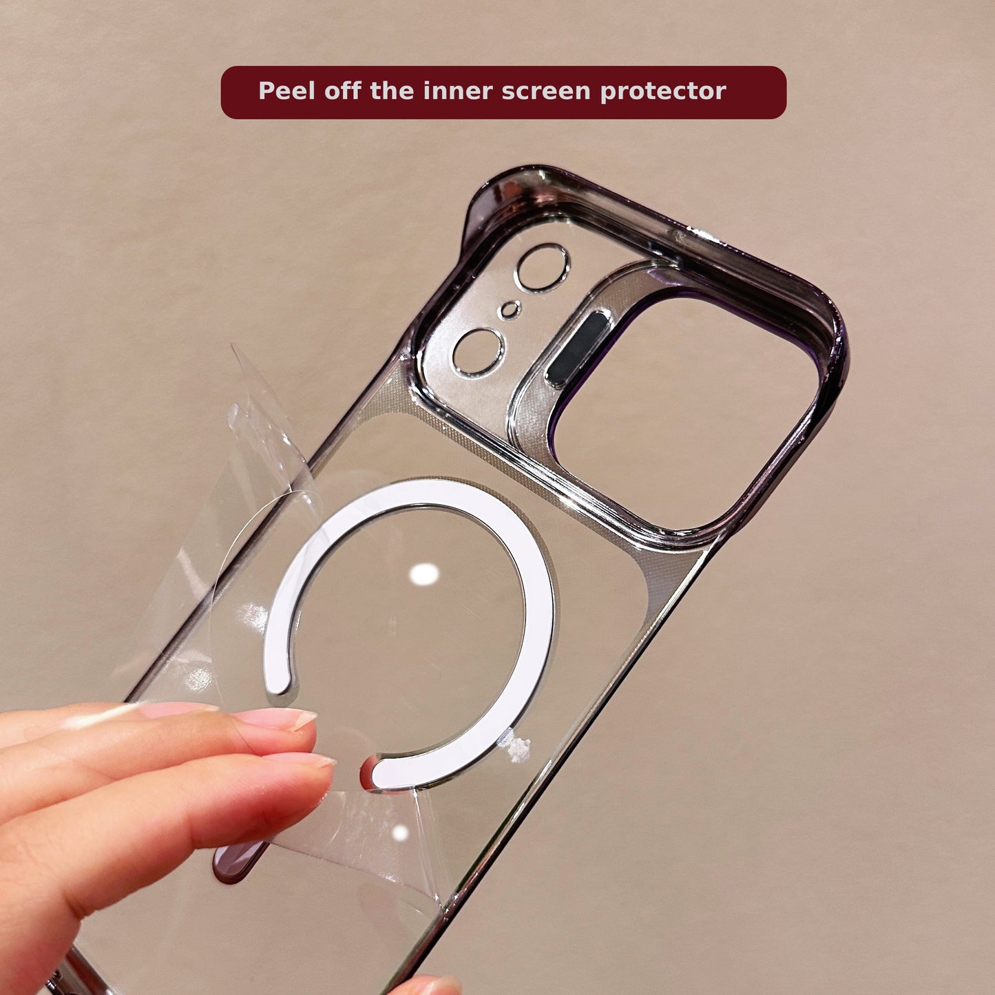 MagSafe Clear Kickstand Case for iPhone 17 – Lens Ring Stand, Edge-to-Edge Crystal Protection